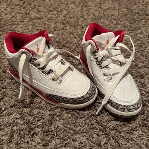 Kids White and Red Sneakers